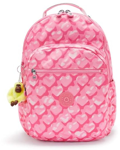 Kipling Back To School Print Seoul Lap Backpack Adorable Hearts