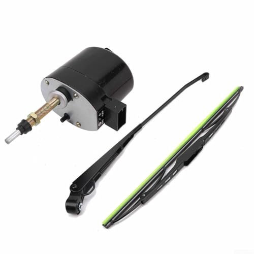 Yuanpgky 12 V Scheibenwischermotor, 105° Klinge Elektromotor Teile Zubehör, für Traktor Boot RV DC 12V Metall Wischbereich 400 mm Arme Wischblatt