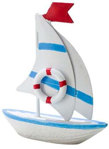 Alipis Mediterranes Segelboot Element Modell Schiff für Tischdekoration für Wohnzimmer Schlafzimmer Büro für Zuhause