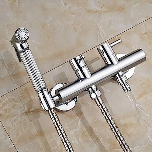 Toilette Bidet Spray Chrom Finish Hand Gehalten Tragbare Bidet Duschwaschmaschine Zapf