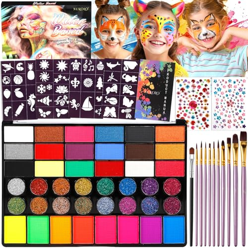 Vautvis Palette Maquillage Enfant, Palette Maquillage Halloween Enfant