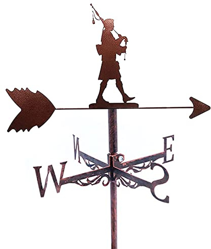 WIQUYBML Wetterfahnen fürs Dach, kreatives Wetterfahnen-Windrichtungsanzeiger-Set, Garten-Wetterfahne aus Eisen, Wetterhahn-Beschichtung für Häuser, Terrassen und Rasenflächen - Hunter