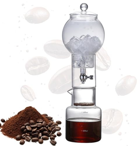 Ice Cold Brew Dripper Kaffeemaschine, Cold Brew Drip Tower Kaffeemaschine Cold Drip Coffee Cold Brew Drip Tower, Abnehmbar, Einstellbare Tropfrate, Für Café, Zuhause(Color:B)