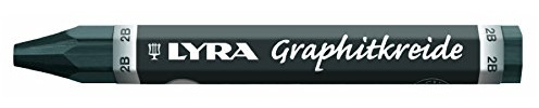 LYRA Graphite Crayons, 2B Hardness, Non Water-Soluble, Set of 12 Crayons, Black (5620102)