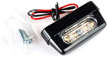 Bike It 'Solar' Motorcycle LED Number Plate Light Bike It Black E-Marked