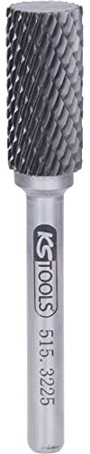 KS Tools 515.3225 HM Zylinder-Frässtift Form A ohne Stirnverzahnung, 12mm