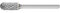 PFERD HM-Frässtift, Walzenrundform WRC, Zahnung 3 PLUS, Frässtift-ø 6mm, Schaft-ø 3mm, Länge 43mm, 21205283 – für universelle Anwendungen auf den wichtigsten industriell verwendeten Werkstoffen