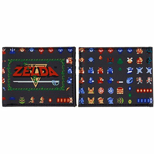 Portefeuille spécial Gamer Jeux Vidéos Nintendo Super Mario Zelda Nes Capcom Street Fighter Bioworld Au choix (3 Zelda Noir)