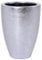 Pflanzkübel Pflanzgefäß Blumenkübel exklusiv Fiberglas Silber Opala - 72 x 52 cm