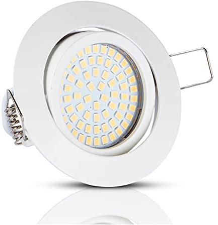 TEVEA Ultra Flach LED Einbaustrahler - 3.5W 230V - Einbauspots - Einbauleuchten (Neutralweiss)