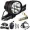 Lumière Lampe Velo LED Puissantes, Eclairage VTT Phare Vélo Rechargeable Etanche Lampe Vélo 9000 LM(7 LED 3 Modes), Kit Eclairage Velo pour VTT VTC Cycliste Poussette Camping