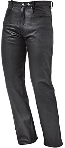 Held Cooper Leder Jeans - Farbe: SCHWARZ, Größe: 46 D