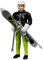 bruder 60040 - Skifahrer mit Skiern, Stöcken, Helm & Handschuhen - 1:16 Winter Sportler bworld Figur Mann Spielzeug