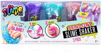 Canal Toys SSC 003 So DIY-Kit pour créer et décorer 3 slimes - Slime Shaker 3 pots Sans parfum Rose-bleu-violet unisex