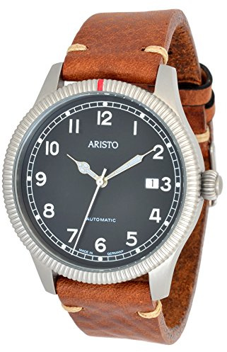 Aristo Herren Uhr Armbanduhr Automatic Vintage-Uhr 3H190 Leder