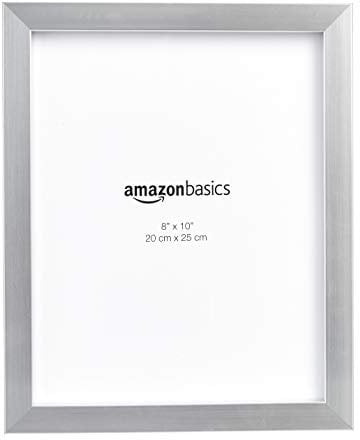 Amazon Basics Rettangolare Cornice per foto, 20 x 25 cm, Confezione da 2, Nichel, 20.32 x 25.4 cm