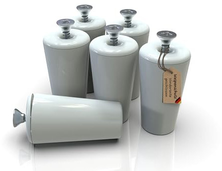 markiso® Rolladenstopper Weiß geschlossen [6 Stück] Wespenschutz, Rollladen Anschlagstopper 40 mm inkl. Schraube & Dichtung - Rollostopper für Rollo & Jalousie - Ersatzteile & Zubehör für Rolladen