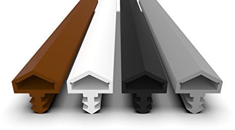 Türdichtung Weiß 10m - 4mm Nutbreite / 7mm Nuttiefe / 12mm Falz - Antidehnungsfaden Haustürdichtung Türanschlagdichtung Zimmertürdichtung (weiss 10m)