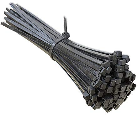 Fascette Nylon 100pz 100mm x 2.5mm Nere Cablaggio Stringicavo Fermacavo Giardino garage officina casa auto ufficio STI