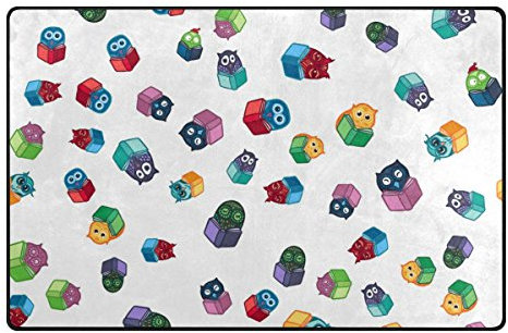 LIANCHENYI Eulen-Lese-Teppich, rutschfeste Fußmatte, Teppich für Wohnzimmer, Schlafzimmer, 78,7 x 50,8 cm, Polyester, Multi, 31 x 20 inch