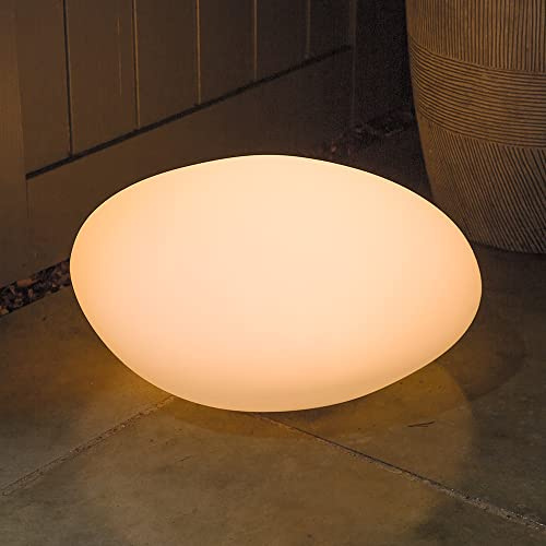 Shapelights® Indoor Outdoor USB Chargeable Solar Powered Colour Changing Mood Lights - Pebble 40cm