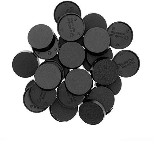 Evemodel Spur Modell Zubehör: 20Stk. Kunststoff 32mm Base Model Bases für Kriegsspiele MB432-20-EU