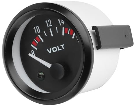 Gorgeri Universal 12 V Voltmeter, Auto, 52 mm/2 Zoll, Spannungsmesser, Gauge 8 – 16 V, BX100007