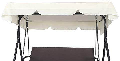 Chicreat Ersatzdach Universelles Dach für 3-Sitzer Hollywoodschaukel, Grau