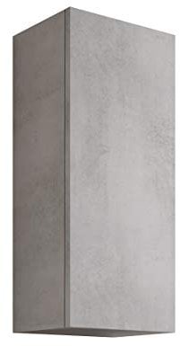 MaMa Store Atena Pensile Singolo Reversibile con sistema di apertura push and pull, Laminato, Grigio Cemento L. 30 X P. 22 X H. 71 Cm