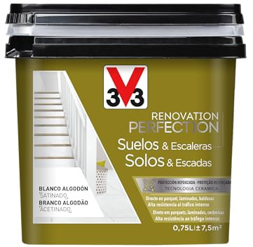 V33 Esmalte Renovation Perfection Suelos Blanco Algodón Satinado 0,75L