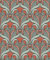 Cressida Liberty-Hope Green / Red Art Deco Wallpaper 670544