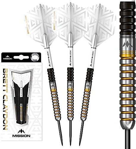 Mission Brett Claydon Black and Gold 90% - Steeldarts 24 Gramm