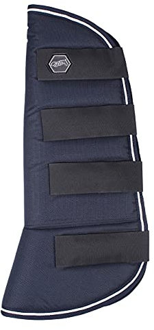 QHP Transportgamaschen Basic 4er Set wasserabweisend Klettverschlüsse Navy (Warmblut)