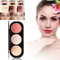 3 Tipi 3 Colori Blush Highlighter Bronzer Palette Contour Shadow Powder Face Mankeup, Palette di Fard in Polvere per la Forma del Viso, Contorno e Highlight(3)