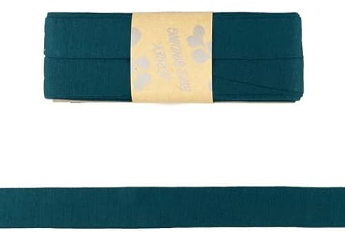 Viskose-Schrägbänder-Uni-ca. 20 mm Breite x 3 Meter Länge-48 Farben (Deep Lake-187127)