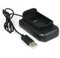 Cargador Externo para BATERIA Mando Microsoft Xbox 360, Cable USB Carga, Negro