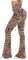 Sundwudu Schwarze Yogahose für Damen – weiche, hohe Taille, Bootcut-Leggings, hohe und Lange Bootleg-Hose für Damen, Leopardenmuster (3), X-Groß