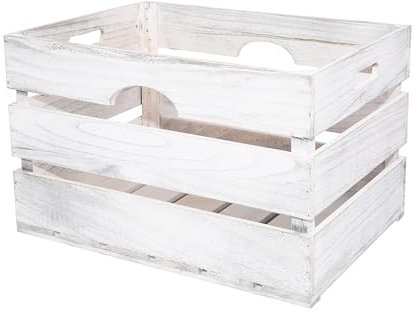 Wickerfield Bulk Vintage Shabby Wooden Crates Storage Box Planter Shelves Shop Display (Large)