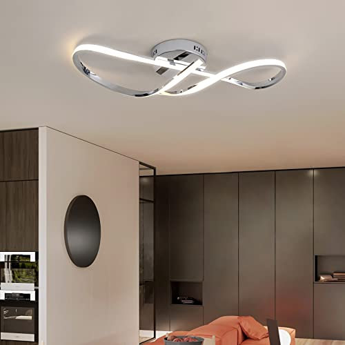 Deckenlampe LED Deckenleuchte Wohnzimmer Dimmbare Deckenlampe Moderne Wohnzimmerlampe Mit Fernbedienung Schlafzimmer Kronleuchter Schlafzimmer Esszimmer Küche Beleuchtung (Komplexe Farbe, L68cm)