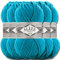 Alize 5x 100g Superlana Maxi Türkische Premium Wolle Baumwolle und Acryl Uni Handstrickgarne | Yarn | Garn | Strickgarn Einfarbig Baby zum Häkeln Stricken Kleidung Schals (Turquoise | 484)