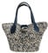 Coach Handtasche, Flechttasche, Korbtäschchen, Schwarz-Gold-Beige