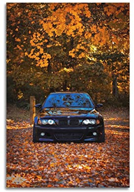 HALOUB Sportauto-Poster für BMW E46 M3 Rennwagen, dekoratives Gemälde, Leinwand, Wand- und Kunstbild, Dekoration für Familienzimmer, 30 x 45 cm