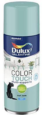 Dulux Valentine Peinture Intérieure et Extérieure Aérosol Color Touch - Pour bois, plastique, PVC, carton, papier - Vert Jade Mat - 400ml