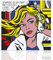 Declea Gemälde Roy Lichtenstein M-maybe - moderner Kunstdruck auf Leinwand Pop Art Rahmen aus Holz handgefertigt Fertig zum Aufhängen