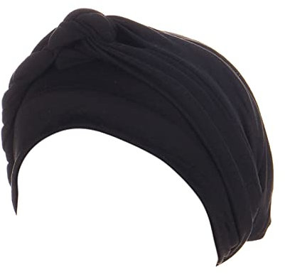callmo Hijab Untertuch, Bonnet Kopftücher Schal Hut Kopfbedeckung Schlafmütze Muslimisches Kopftuch Turban Mütze Muslim Beanie Chemo für Krebs Haarausfall Chemotherapie, Einheitsgröße, Schwarz