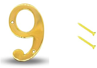 SOLID METAL BRASS HOUSE NUMBERS, Front Door Home 0 1 2 3 4 5 6 7 8 39