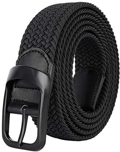 Drizzte Ceinture Homme Grande Taille Elastique Tressée Ceinture Noire 160cm
