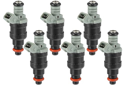 QUARKZMAN Einspritzdüse Injektor 53030778 Für Dodge Ram 1500 96-99 6 Stk | Schwarz/Grün, Metall/Kunststoff, Maße 3,3x2,6x7,7 cm, Für Dodge Ram 2500, Dakota, Für Jeep Grand Cherokee (96-99)