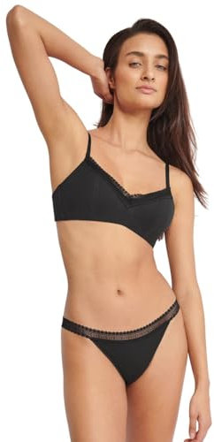 sloggi Damen GO Ribbed R P, Black, XL Große Größen