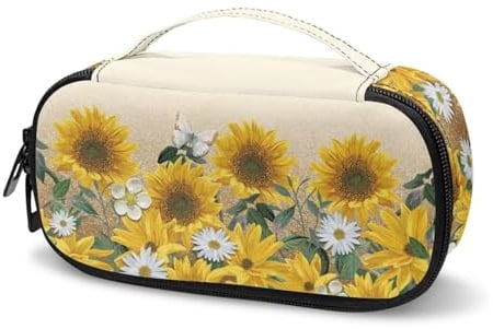 Tomeusey Sunflowers Diabetiker-Zubehör und Insulin-Reise-Kühltasche für Insulinstifte und Blutzuckermessgeräte, Medikamentenkühltasche für Glukosemessgerät, Medikamenten-Essentials